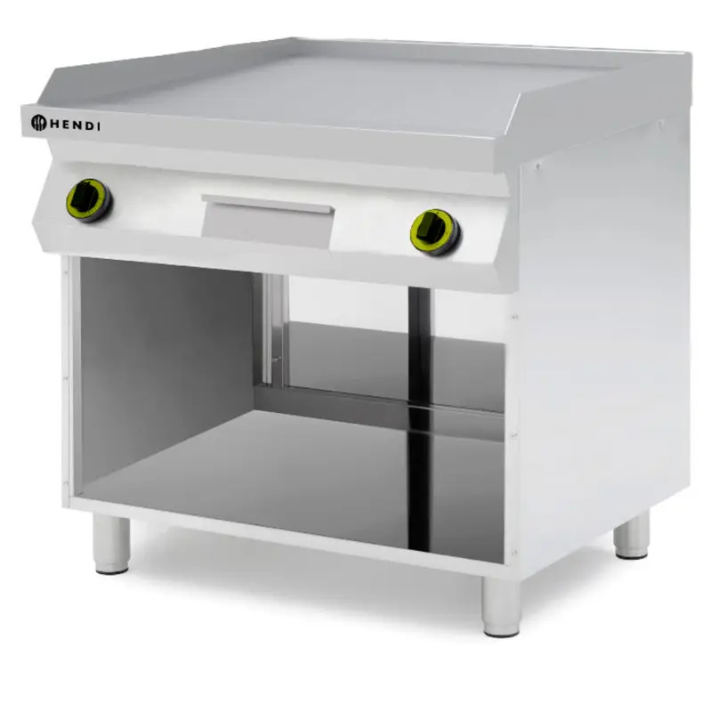 Gázüzemű grilllap 700, sima, 10 kW | HENDI 220207