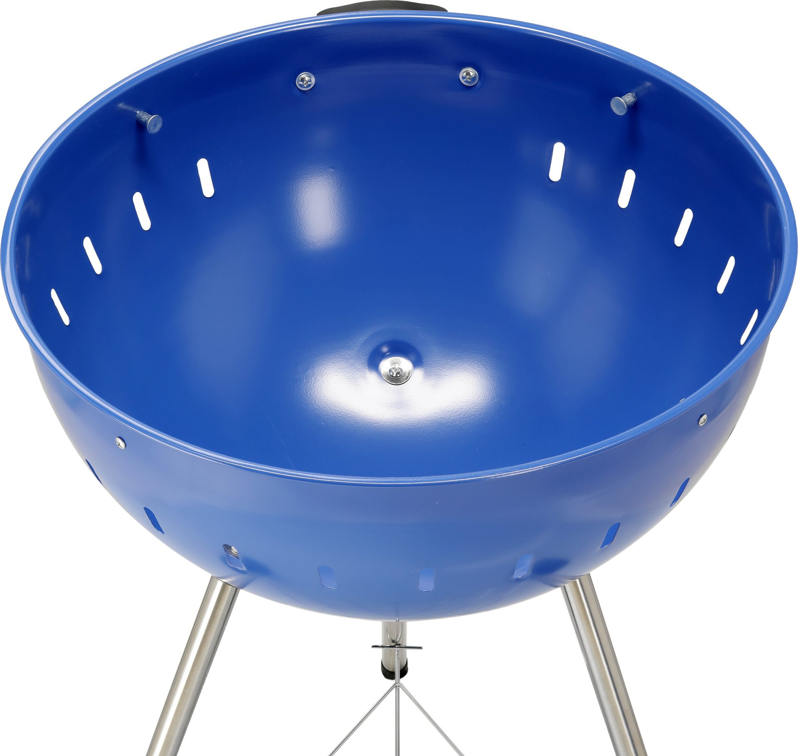 Grillsütő faszenes, kerek, átm. 54 cm, kék | YATO YG-20302