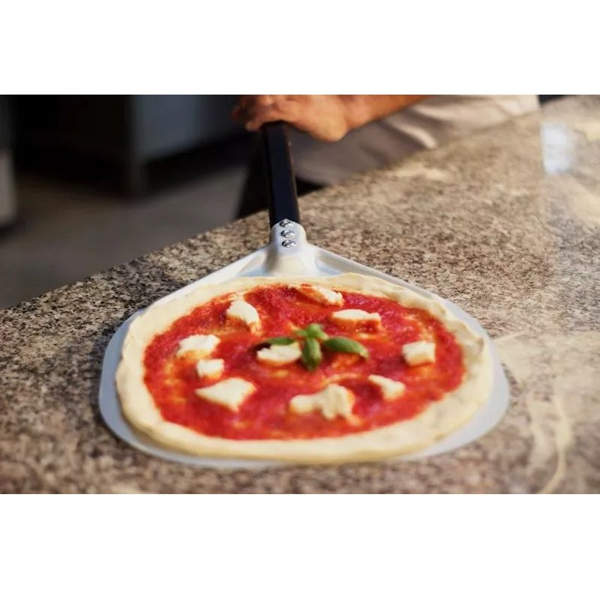 Lapos pizza lapát téglalap alakú, 60 cm hosszú, eloxált alumíniumból | GI.METAL AF-37R/60