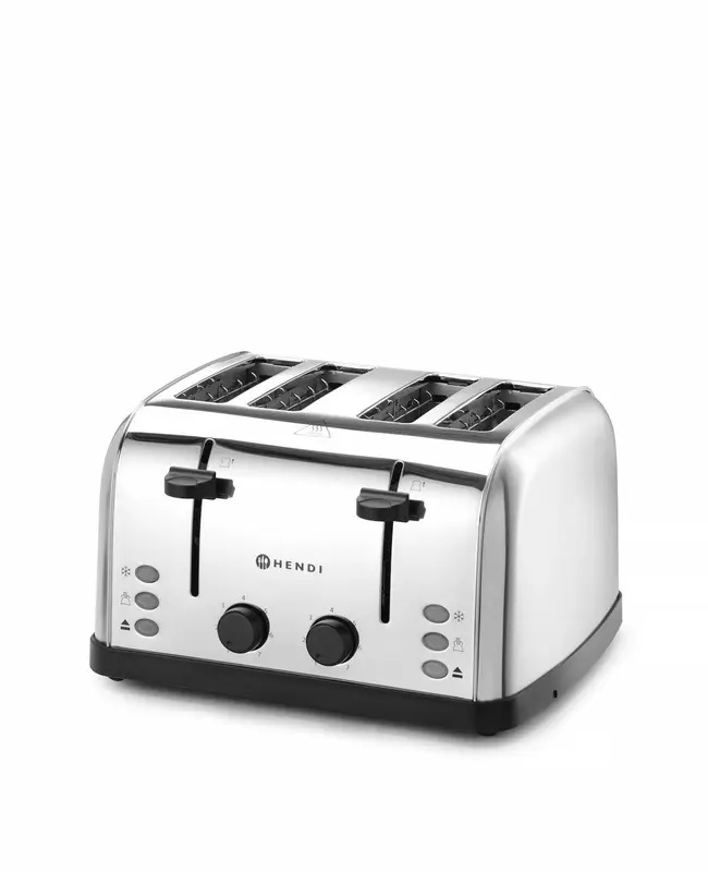 Kenyérpirító 4 szeletes, rozsdamentes acél, 1,5 kW | HENDI 261187