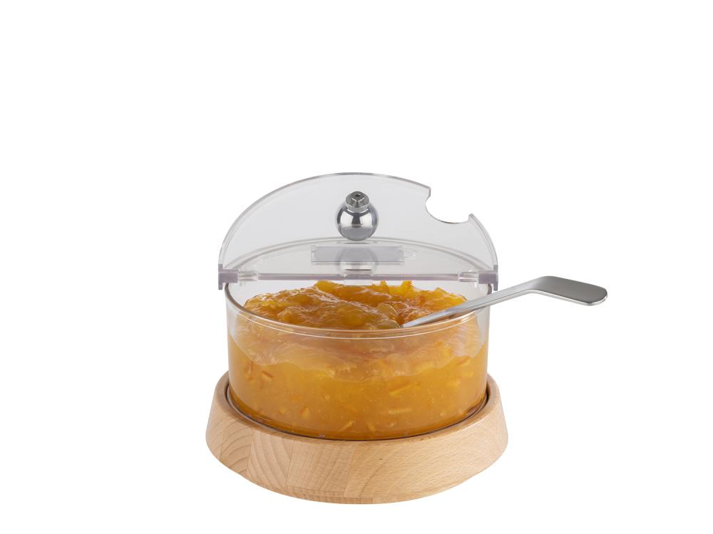 Kis hűtőtál fa alappal TOP FRESH betéttel és fedővel, 17.8x14 cm | APS 11812