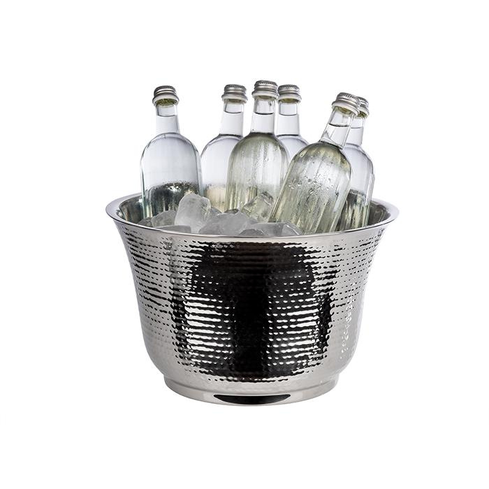 Hűtő vödör palackokhoz, STAINLESS cooler, rozsdamentes acél, 33x20 cm, 8 l | APS 36120
