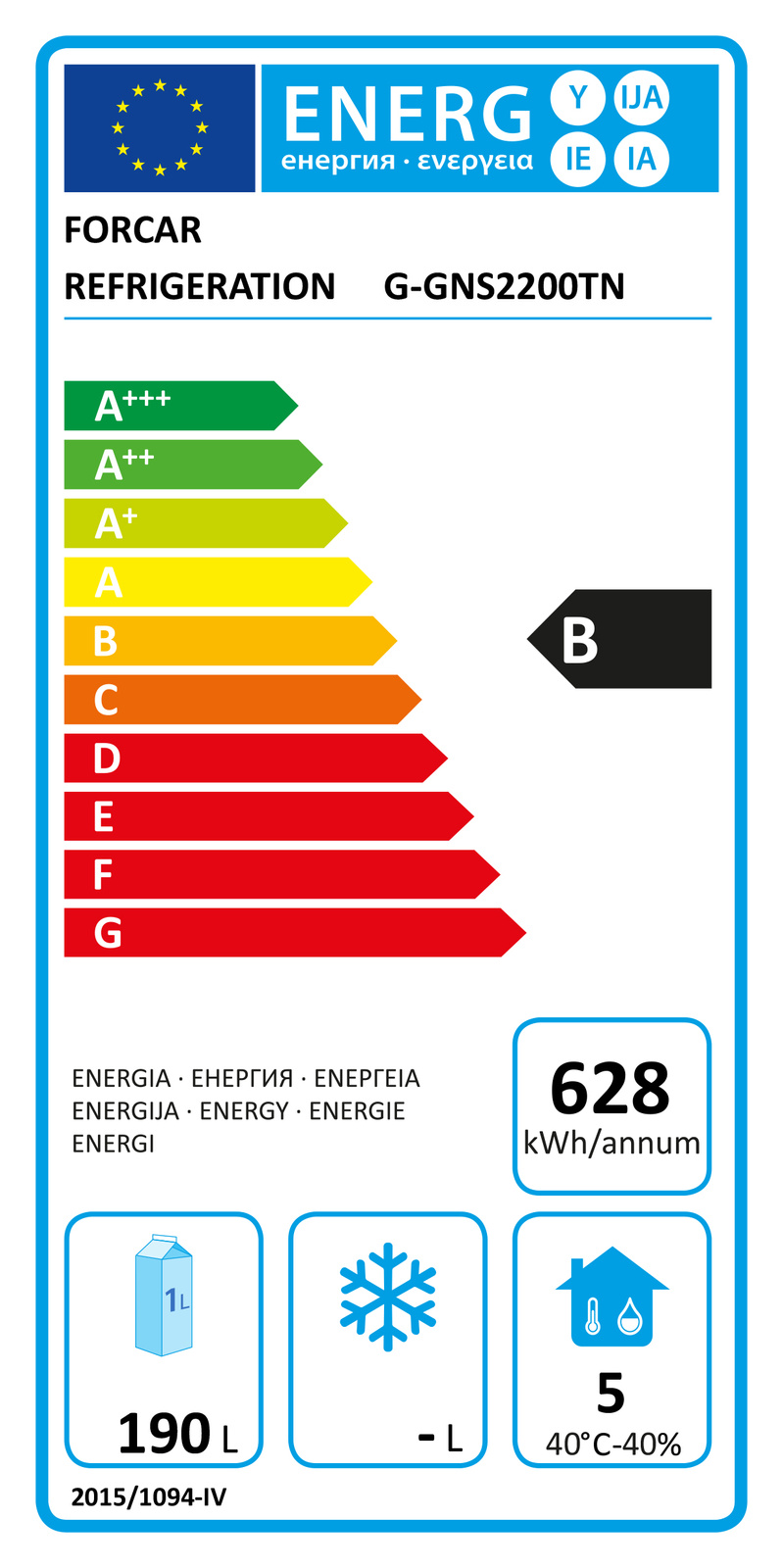Hűtőasztal 2 ajtós GN 1/1 mosogatóval Forcar, 390 l, rozsdamentes acélból | FIMAR G-GNS2200TN