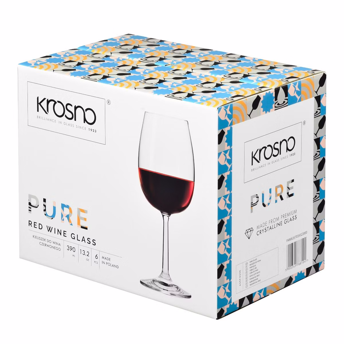Poharak vörösborhoz Pure 350 ml - 6 darabos készlet | KROSNO FKMA357035022000