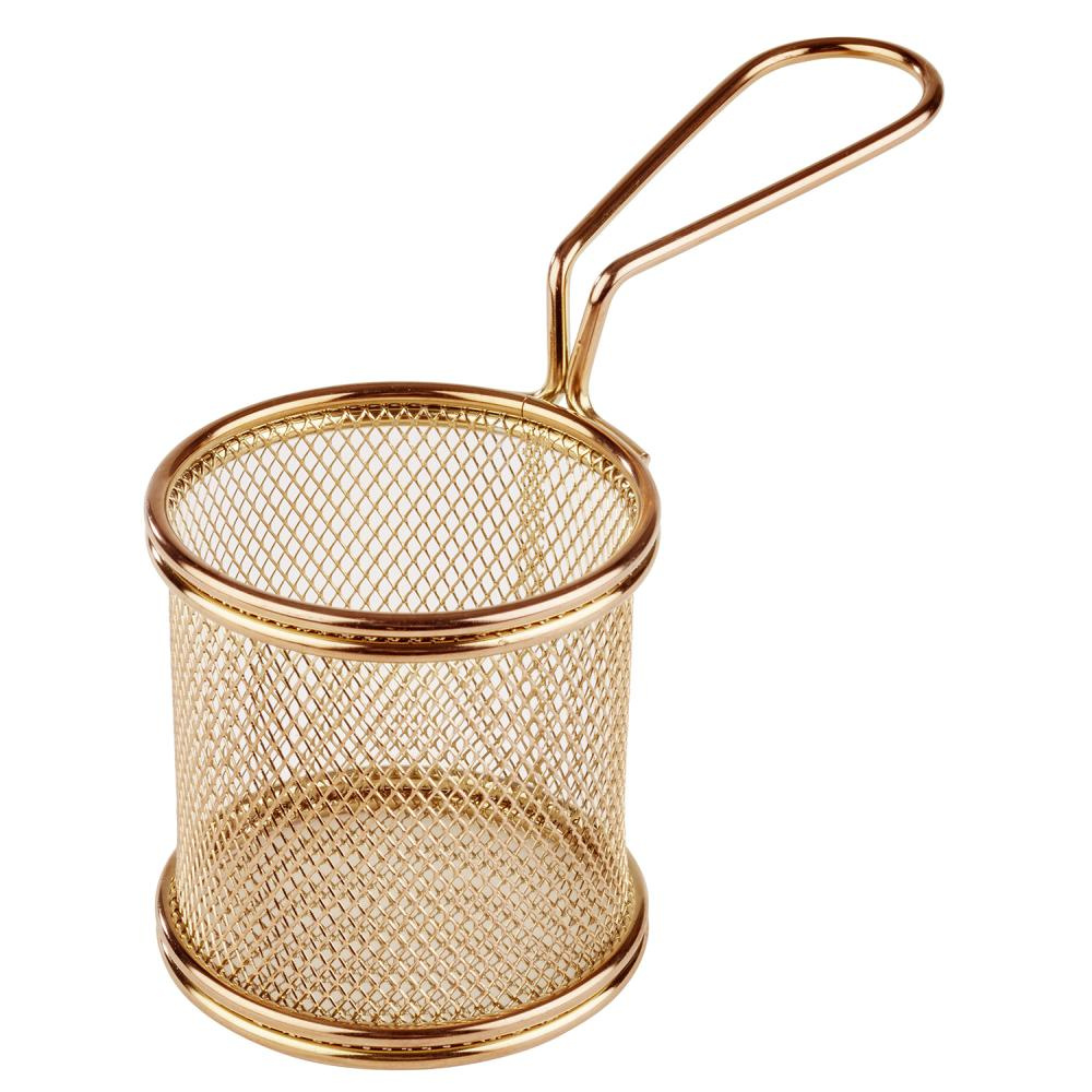Kosár tálaláshoz SNACKHOLDER, arany színű, 8x7.5 cm | APS 40602