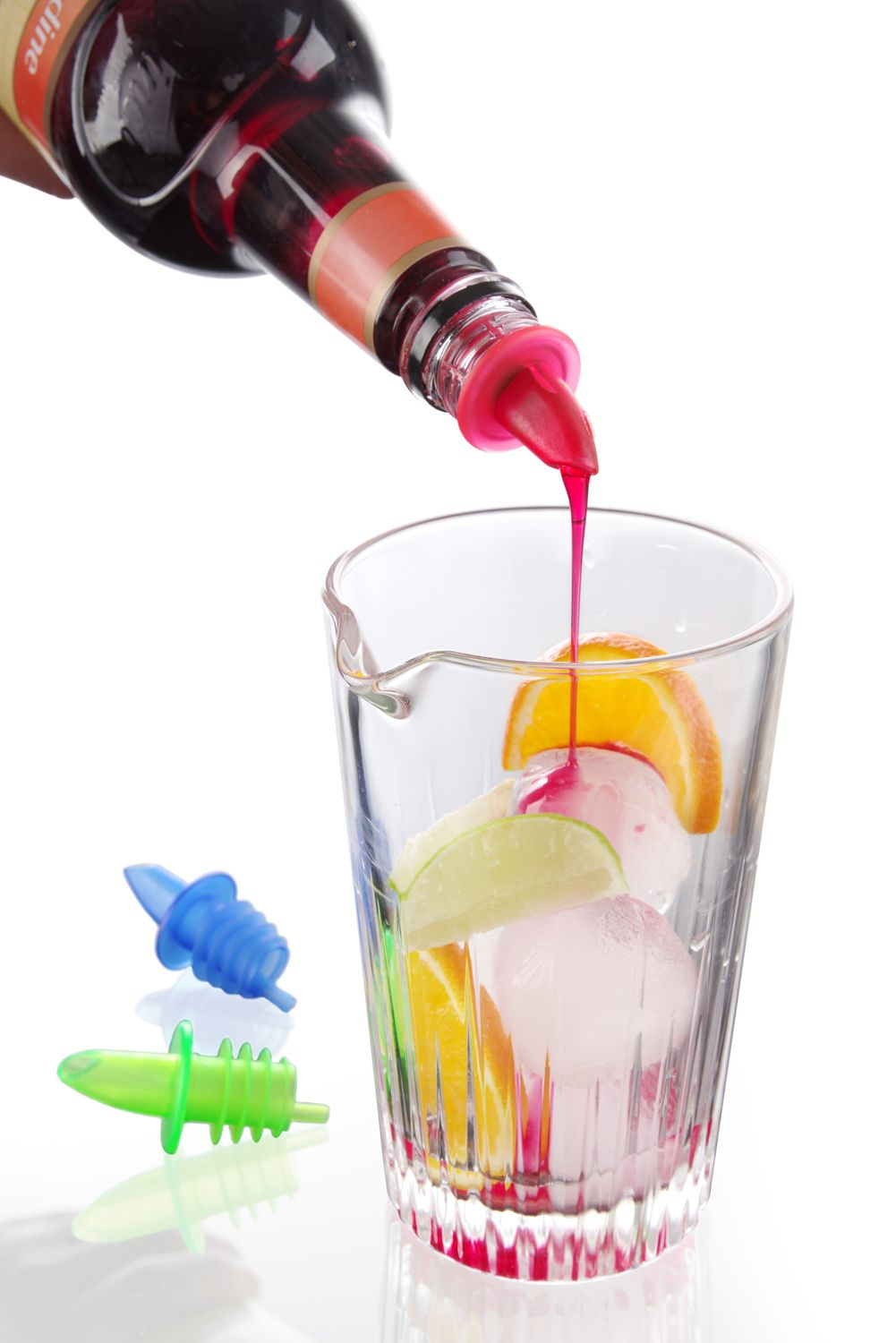 6 db-os színes italadagoló kiöntő készlet alkoholhoz | HENDI 599457