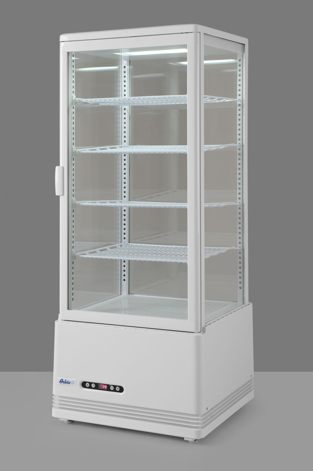 Hűtővitrin 98 l, fehér, LED, automatikus leolvasztás | HENDI 233665