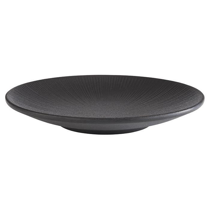 Tányér NERO melaminból, fekete, 21 cm | APS 85063