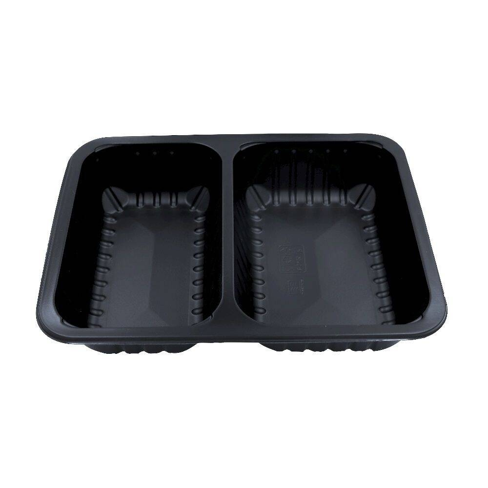 Ebédszállító ételtároló dobozok 2 rekeszes 22,7x17,8x5 cm - 320 db | GULLIN MAPCOR2C22750DC