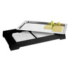 Büfé tálaló vitrin hűtőbetéttel, fedél nélkül TOP FRESH GN 1/1, fekete, 58.5x36.5x6 cm | APS 11505