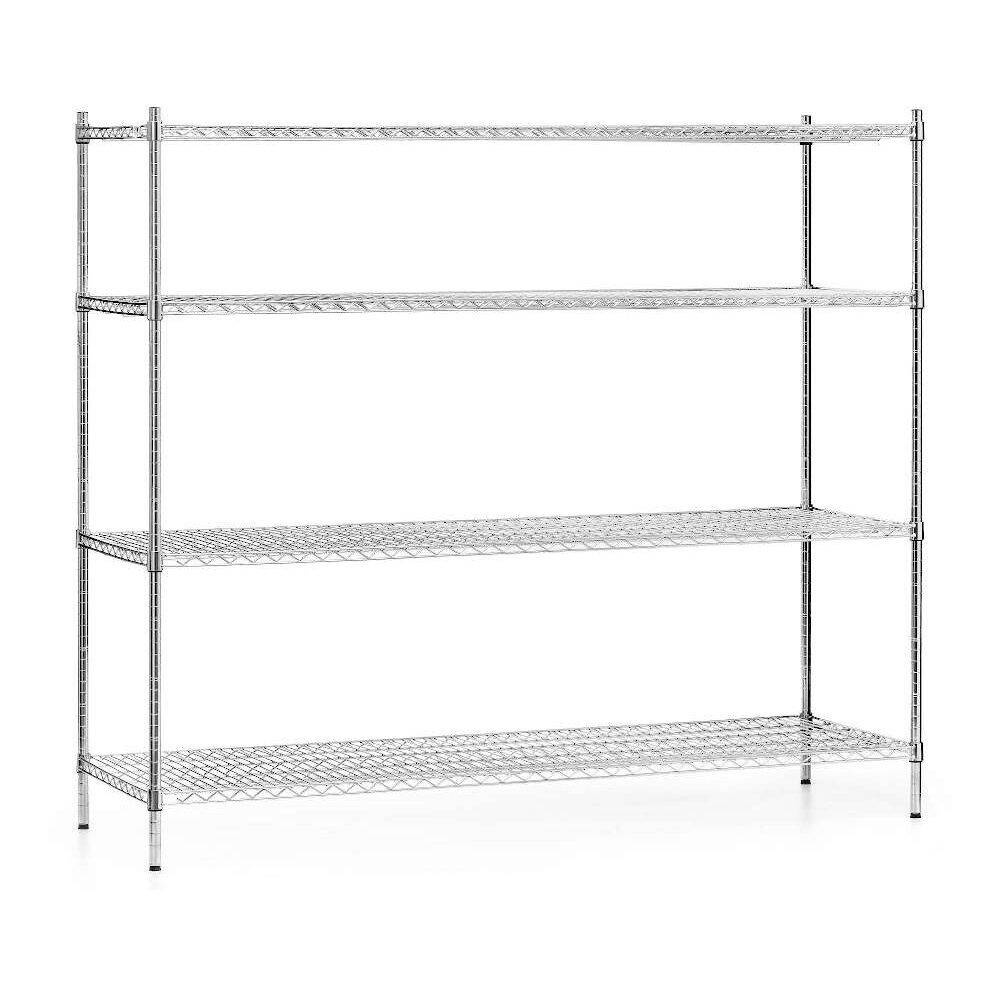 Polcrendszeri krómozott acélból, 4 polccal, összecsukható 182x61x180 cm | FORGAST FG15140