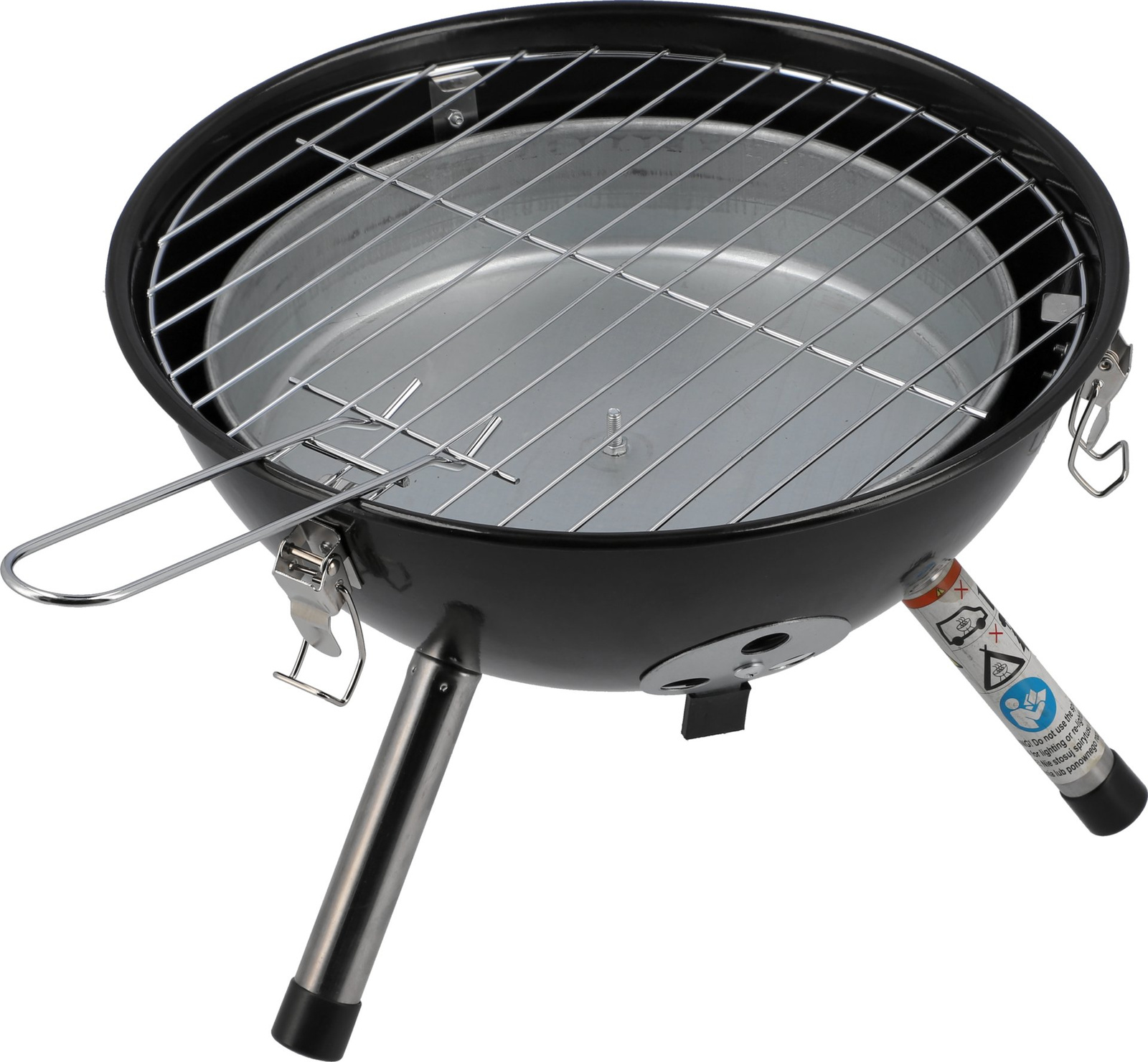 Hordozható faszenes grillsütő, 29 cm átmérőjű rostéllyal | LUND 99922