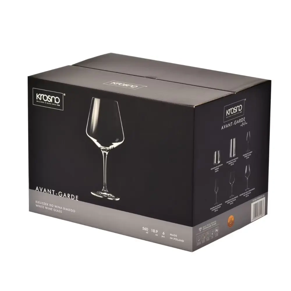 Fehérboros chardonnay poharak, Avant-Garde, 560 ml - 6 db-os készlet | KROSNO F579917046010140