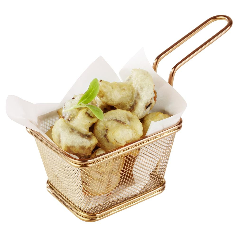 Szervírozó kosárka SNACKHOLDER, arany színű, 10x8,5x6,5 cm | APS 40622