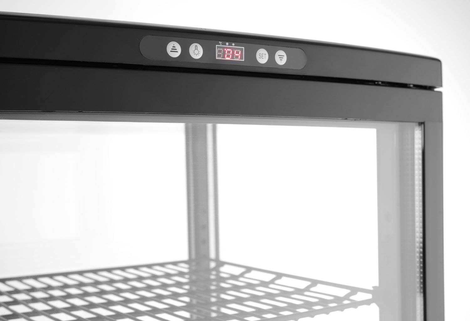 Hűtővitrin 280 l, fekete, LED, dinamikus hűtőrendszer | ARKTIC 233290