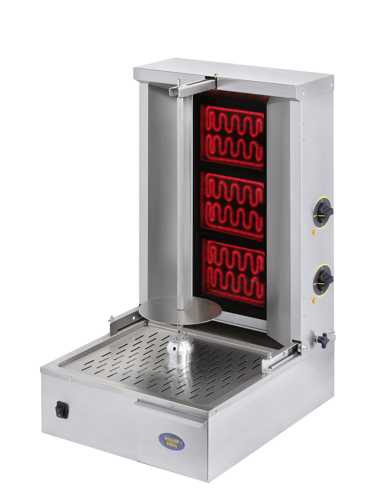 Gyrosz (kebab) vitrokerámia, 25 kg, 3 fűtőzóna, 3.6 kW, 230 V | ROLLER GRILL GR 60 V