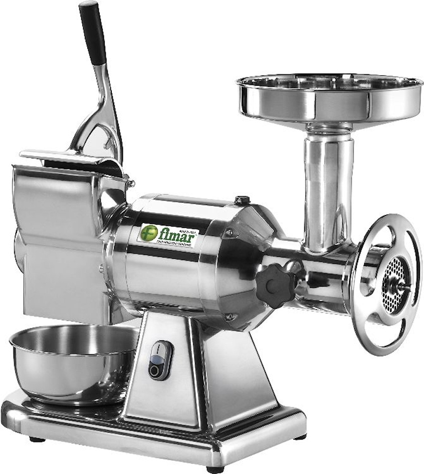 Húsdaráló elektromos sajtoreszelővel, 250 kg/h + 40 kg/h, 1.1 kW, 230 V | FIMAR AB22T235M