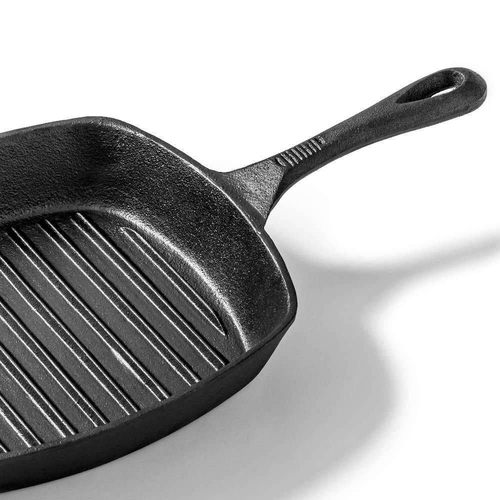 Grill serpenyő öntöttvas négyzet alakú 24x24 cm | FORGAST FG02305