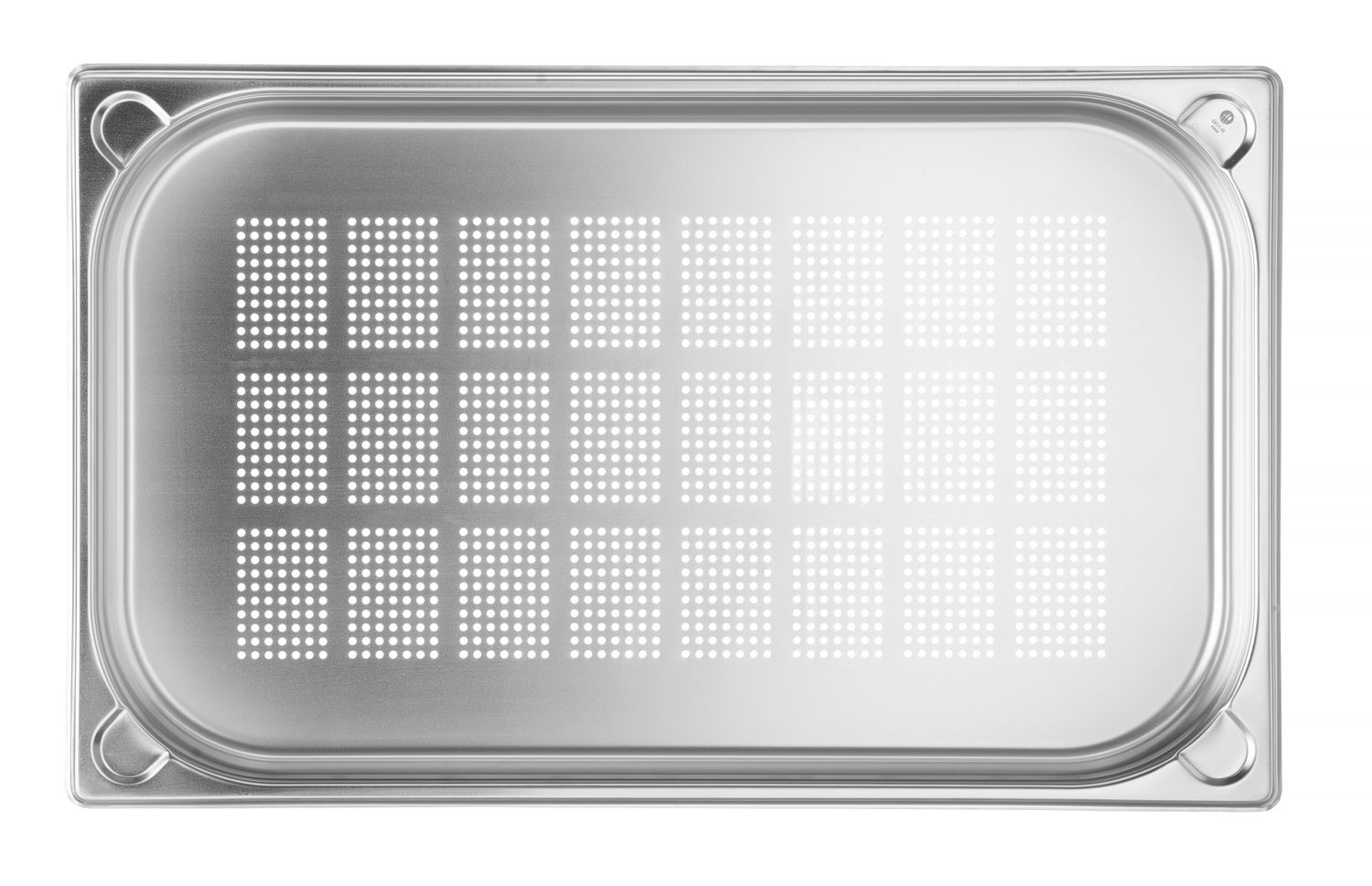 GN 1/1 edény, mélység 4 cm, rozsdamentes acélból, KITCHEN LINE, perforált | HENDI 807118