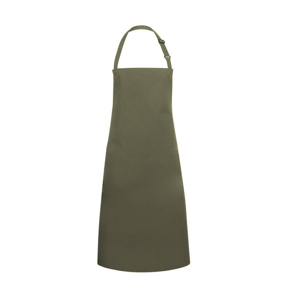 Konyhai kötény Basic 75 x 90 cm csattal mohazöld | KARLOWSKY BLS 4-79-Stck