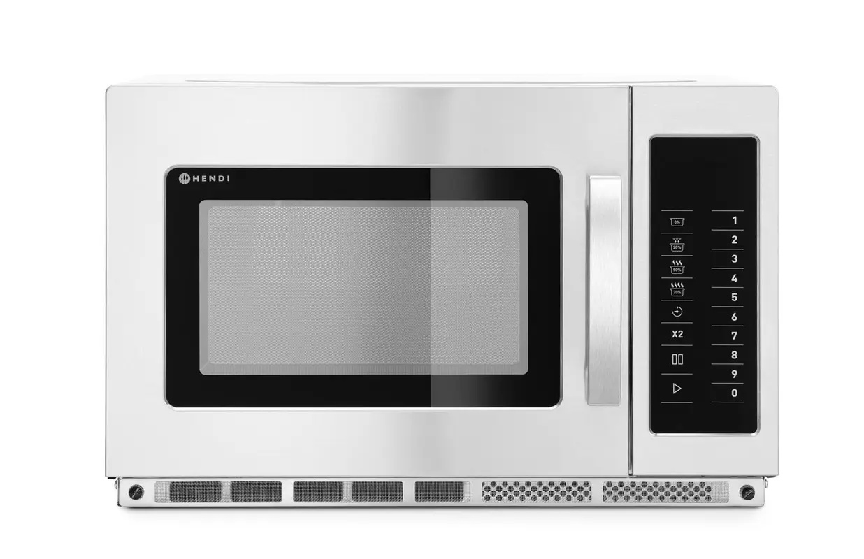Programozható mikrohullámú sütő, 34 l, 3 kW, rozsdamentes acél | HENDI 281369