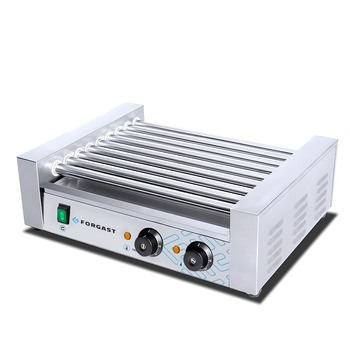 Görgős hotdoggrill, 11 görgő, 1.65 kW, 230 V üveg nélkül | FORGAST FG09611