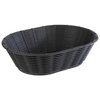 Kenyér- vagy gyümölcskosár, WICKER LOOK, ovális, fekete, 23x17x6.5 cm | APS 40216