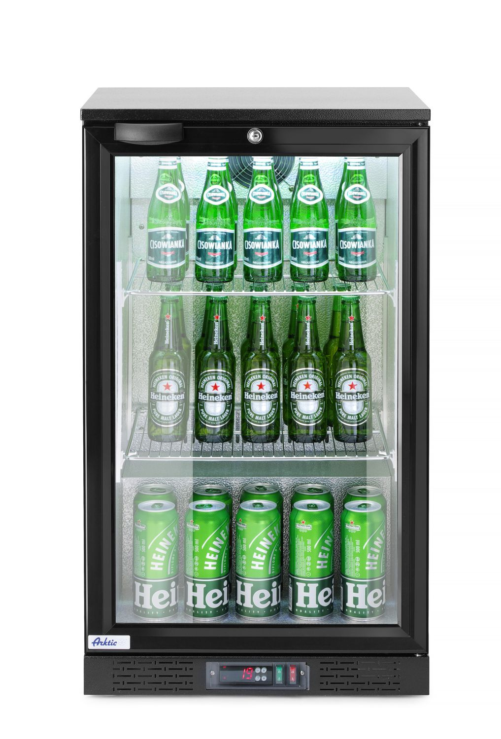 Bárital-hűtő italokhoz 118 l, alumínium, fekete, 2–10°C | ARKTIC 233900