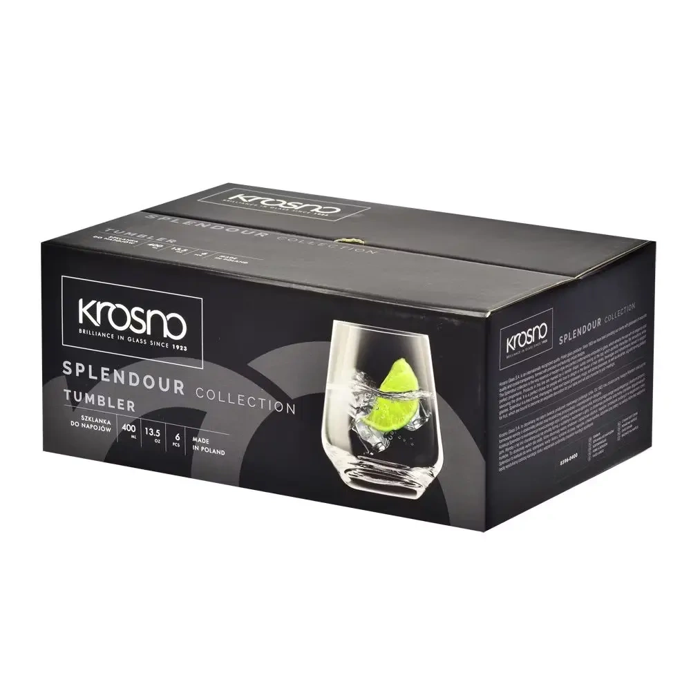 Poharas italokhoz alacsony, Splendour 400 ml - 6 darabos készlet | KROSNO GLASS F688596040061M80