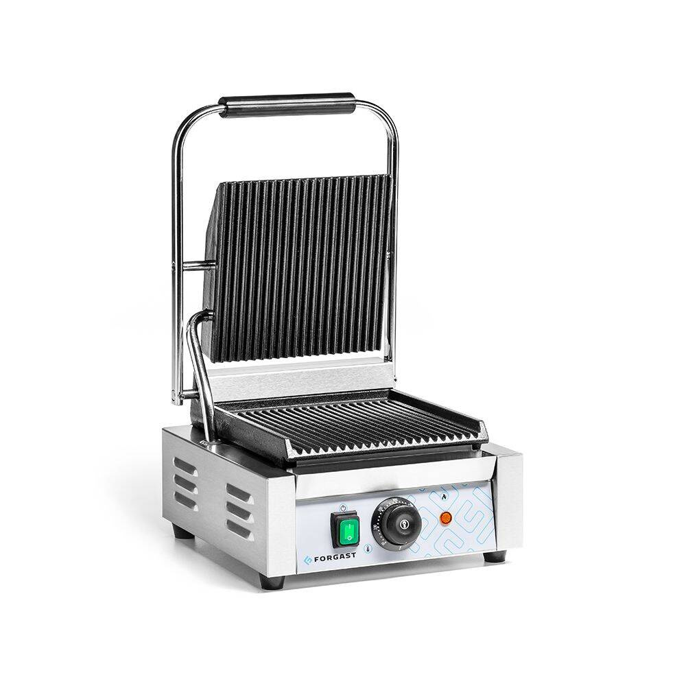 Kontaktgrill egyszeres, bordázott lapok, 1.8 kW | FORGAST FG09203