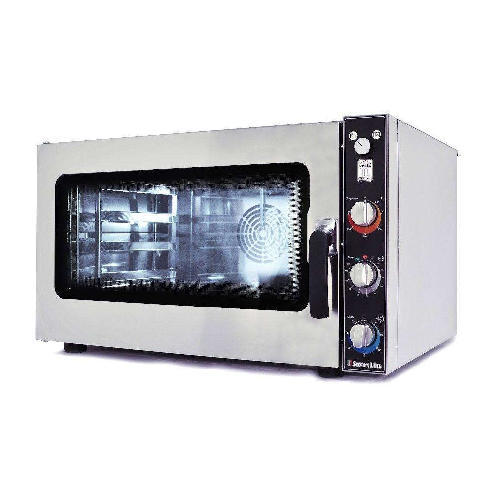 Elektromos manuális kombi párolósütő 5 GN 1/1 vagy 5 db 60x40 cm-es tepsihez | VESTA 0L0511M_PL0