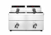 Indukciós fritőz 2 medencés Kitchen Line, 2x8 l, 2x3.5 kW, 230 V | HENDI 215029