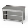 Rozsdamentes munkasztal, 2 polcos, 110x70x85 cm | FORGAST