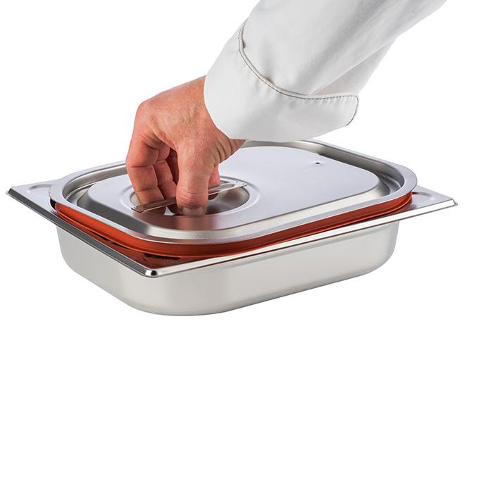 Fedő rozsdamentes acélból tömítéssel GN 2/3-hoz | APS 80029