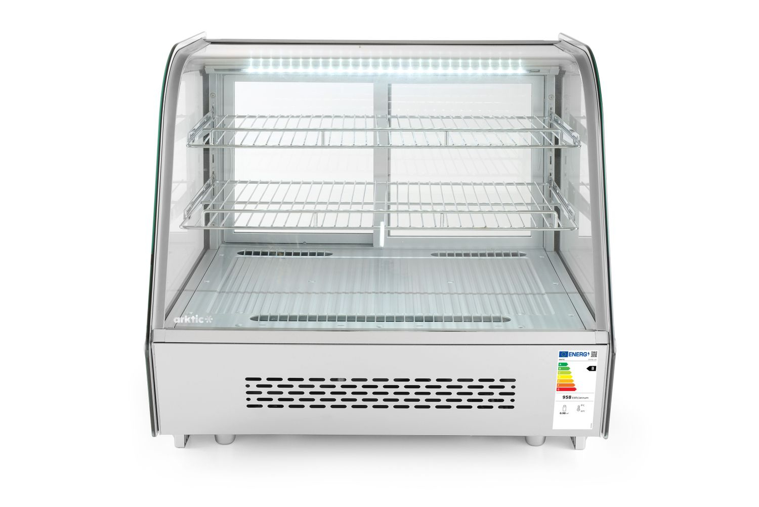 Hűtött bemutatóvitrin 120 l, LED, automatikus leolvasztás | HENDI 233702