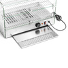 Melegen tartó vitrines szekrény, 2 szintes, 45 l, 0,8 kW | FORGAST FG09624