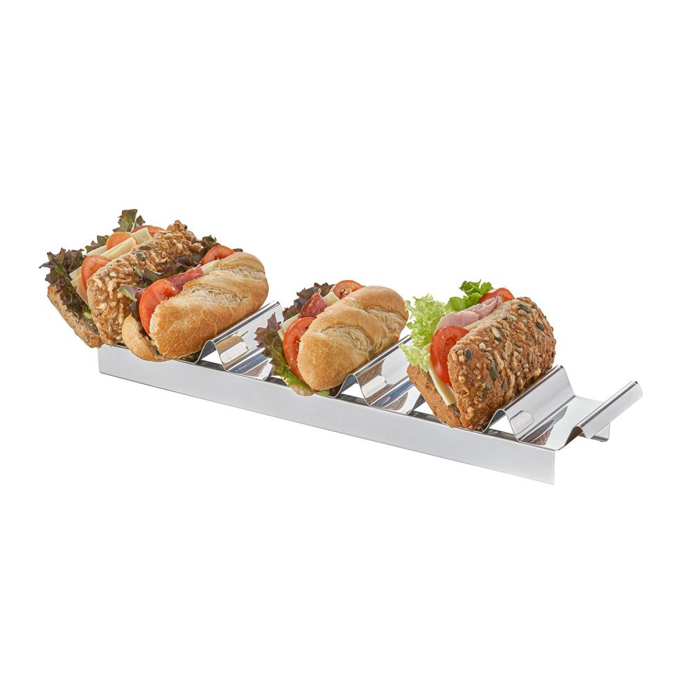 Állvány 7 szendvics vagy hot dog bemutatására, 47x10x5,5 cm | APS 11891