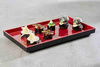 Tálca ASIA PLUS GN 1/3 melaminból, piros-fekete, 32.5x17.6x3 cm | APS 15457