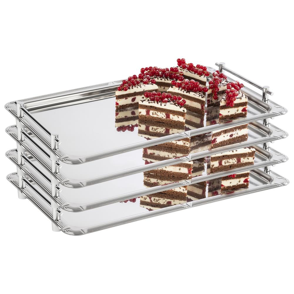 Rendszertálca GN 1/1 BUFFET STAR, rozsdamentes acél, 53x32,5x5,5 cm | APS 11300
