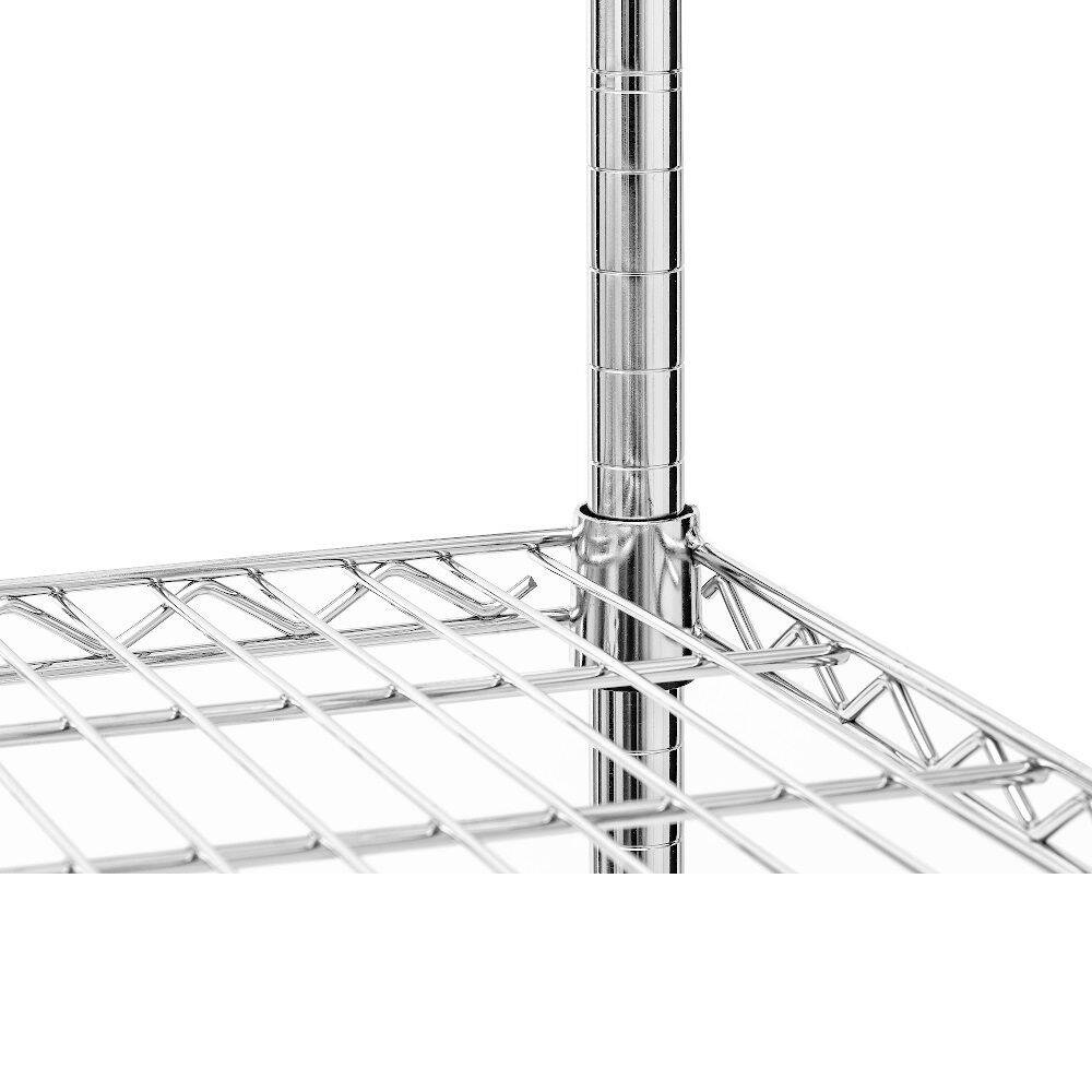 Krómacél raktári állvány, 4 polc, 152x45,5x180 cm összecsukható | FORGAST FG15134