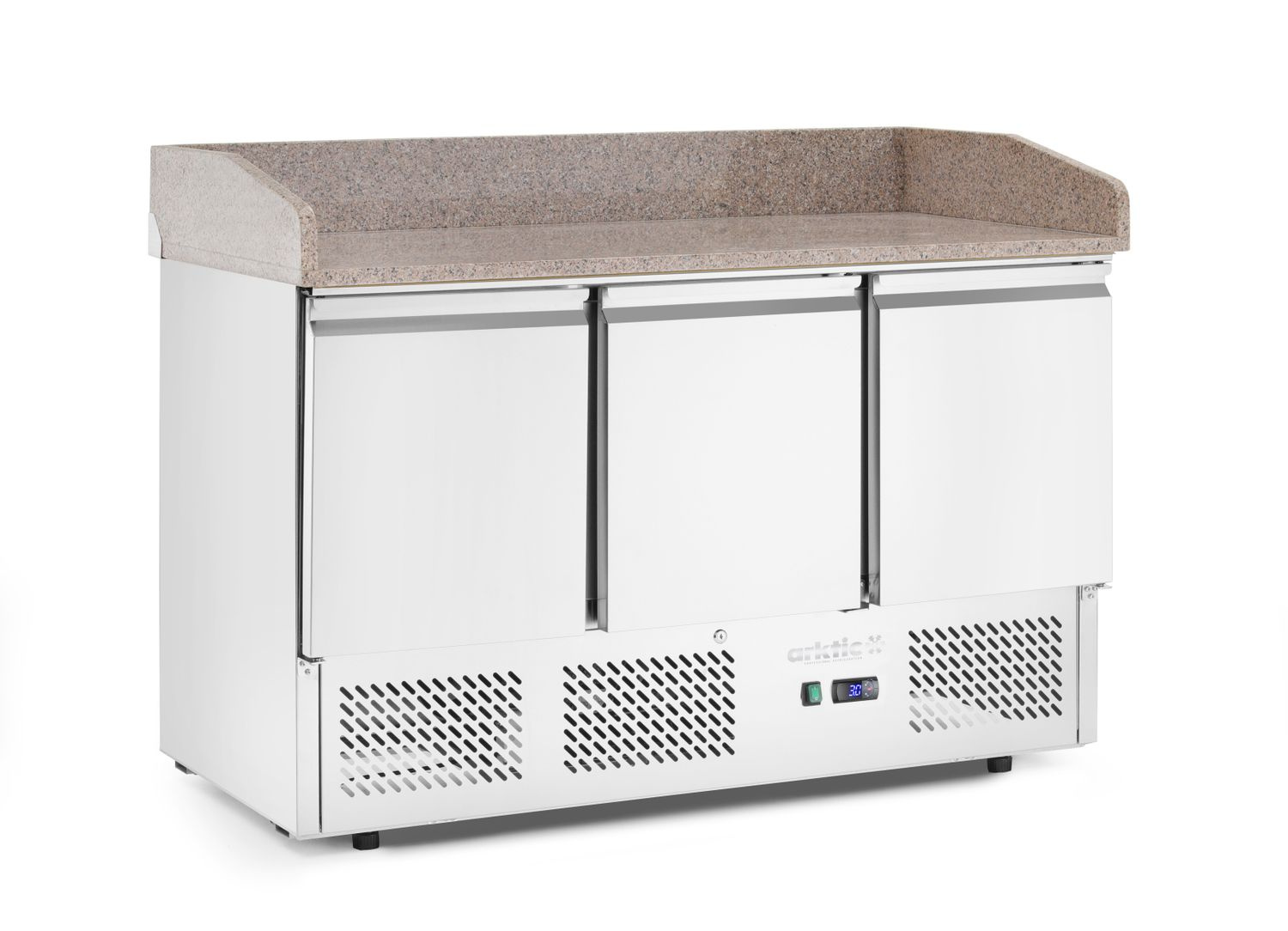 3 ajtós pizzasütő hűtőasztal feltéttel, 570 l, 6 GN 1/4, 140x70x110 cm | ARKTIC 232033