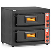 Pizzasütő 2 kamrás, 8x30 cm, 8,4 kW, 400 V | FORGAST FG09551