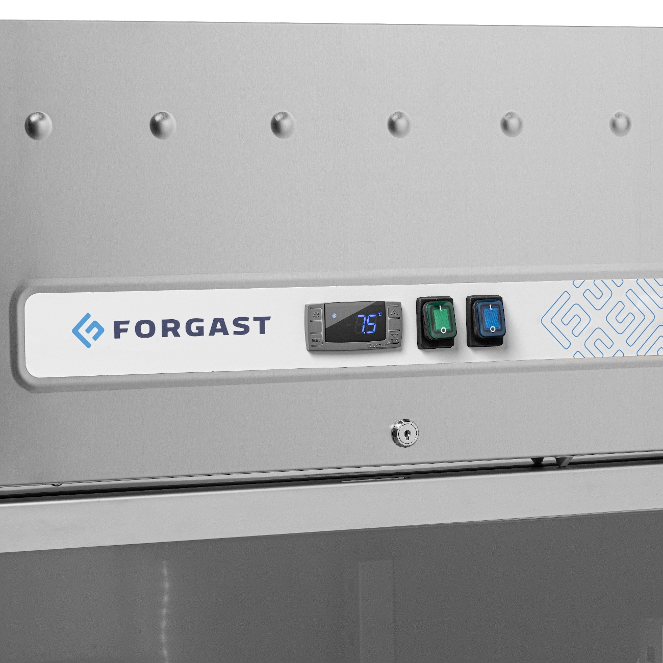Hűtőszekrény 1 ajtós GN 2/1 üvegajtós 685 l, rozsdamentes acélból | FORGAST FG07174