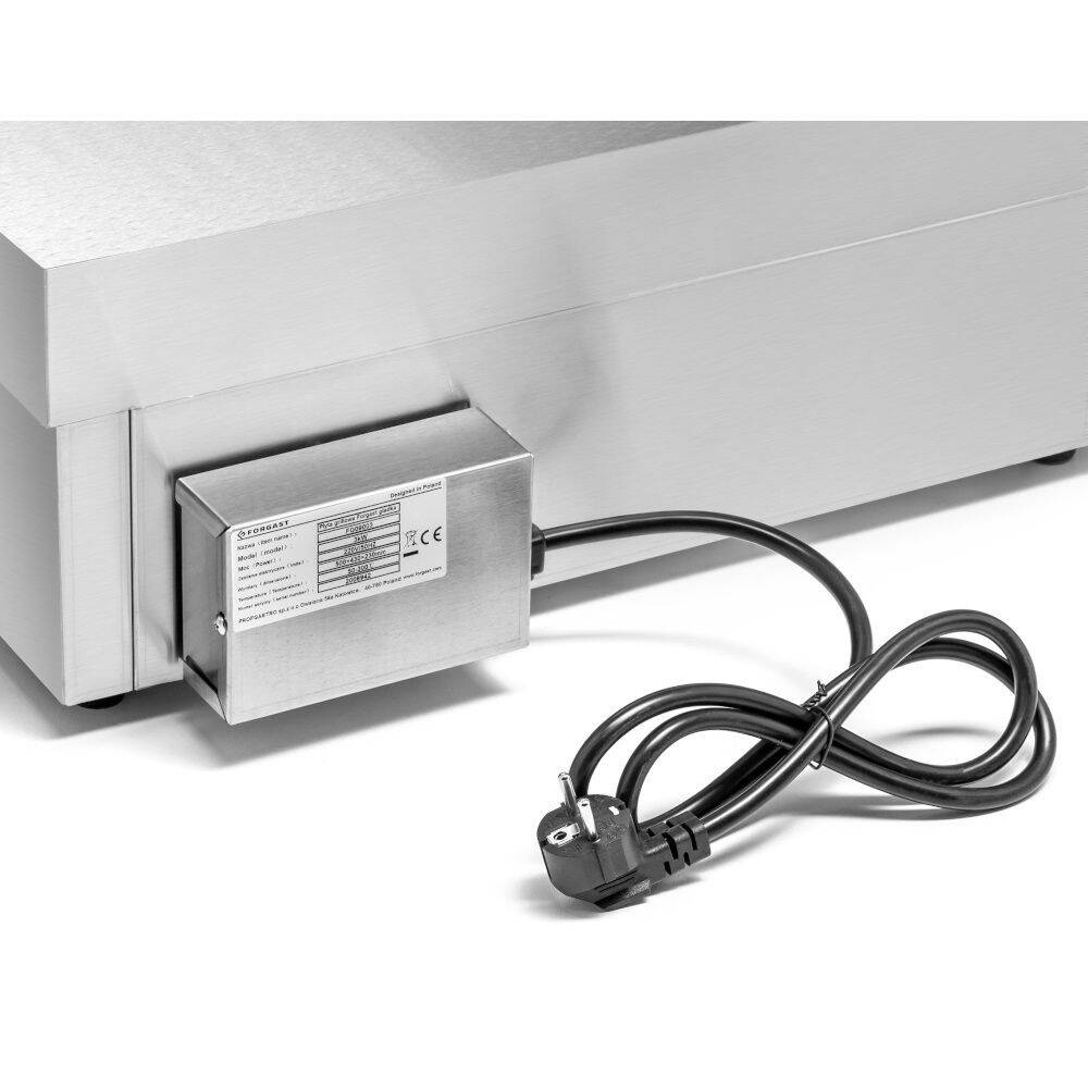 Elektromos grilllap, sima, 50x35 cm, 3 kW | FORGAST FG09103