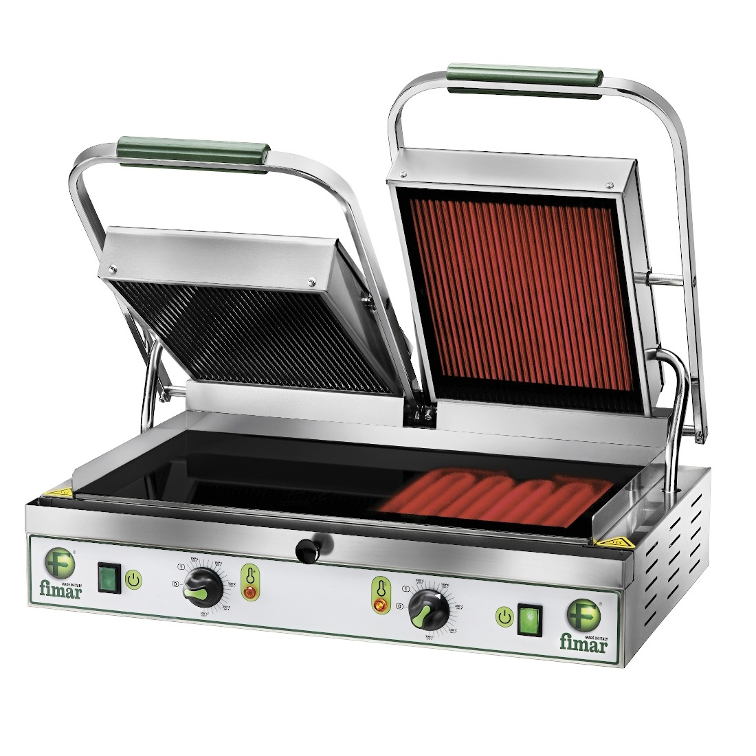 Dupla kontaktgrill kerámia lapokkal, 55x30 cm, 3.4 kW, 230 V | FIMAR PV55LR
