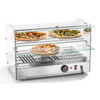 Melegen tartó vitrines szekrény, 2 szintes, 45 l, 0,8 kW | FORGAST FG09624