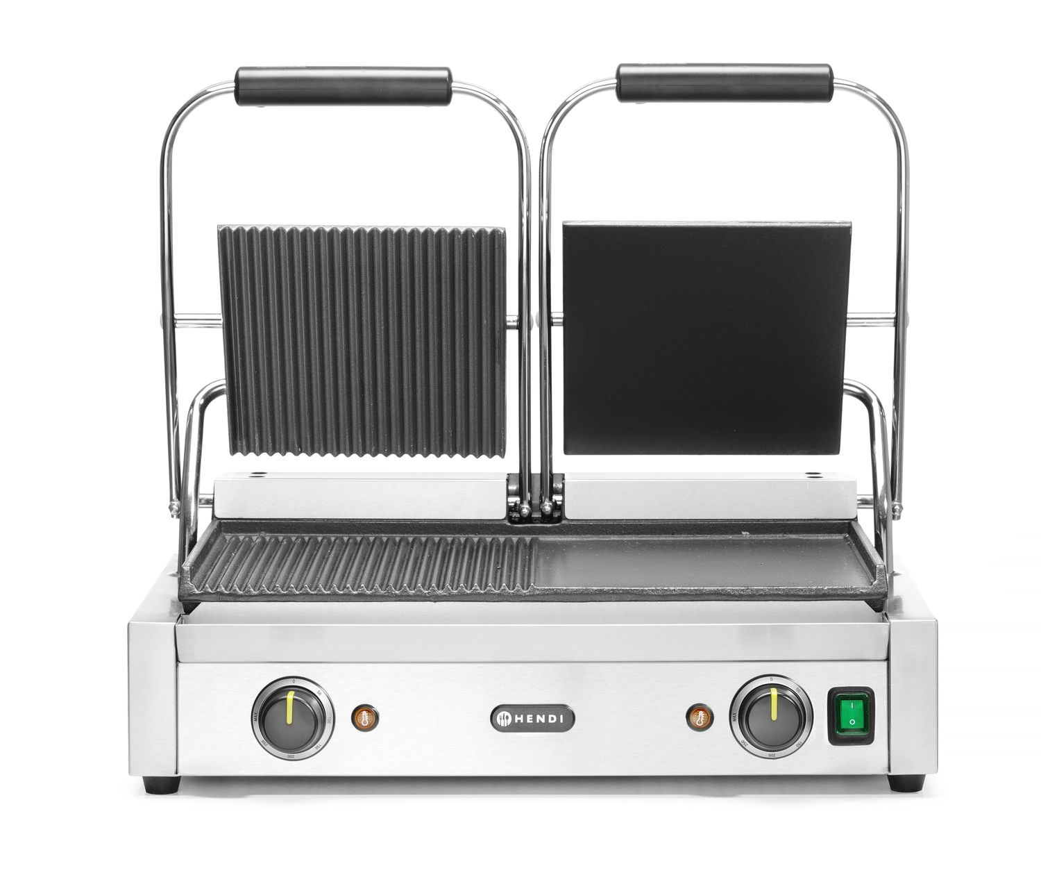 Dupla kontaktgrill, sima-bordázott lapok, 3.6 kW | HENDI 263907