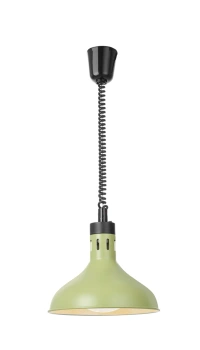 Ételmelegítő lámpa búrával, zöld, 0,25 kW | HENDI 273692