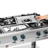 Kereskedelmi gázüzemű konyhai tűzhely 6 égőfejjel, 34,4 kW | FORGAST FG09456