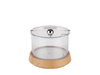 Alacsony hűtőtál fa alappal TOP FRESH betéttel és fedéllel, 14x11.5 cm | APS 11813
